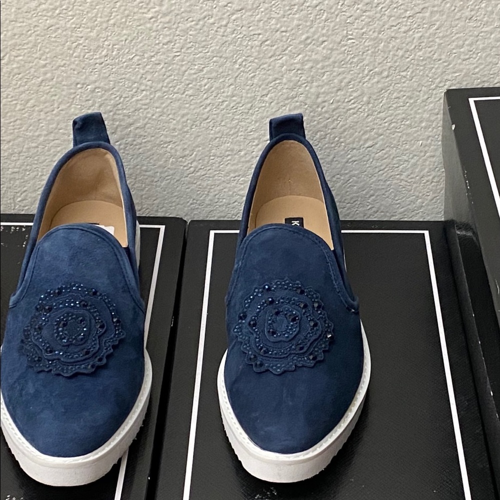 Karl Lagerfeld Kalana embellished suede loader